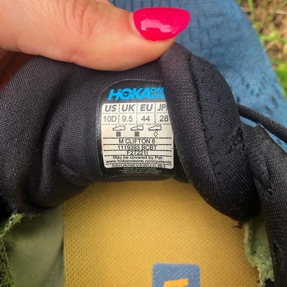 SALE HOKAs Mens Running sneakers Clifton 8: Size 10 -Teal - Picture 7 of 7